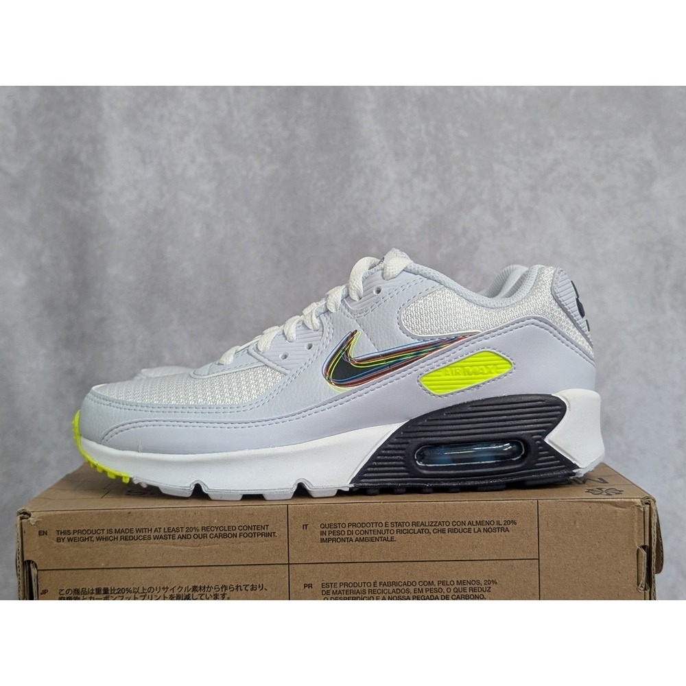 Nike Air Max 90 Kids 5 / Women 6.5 Blue / White / Volt